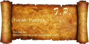 Turák Patrik névjegykártya